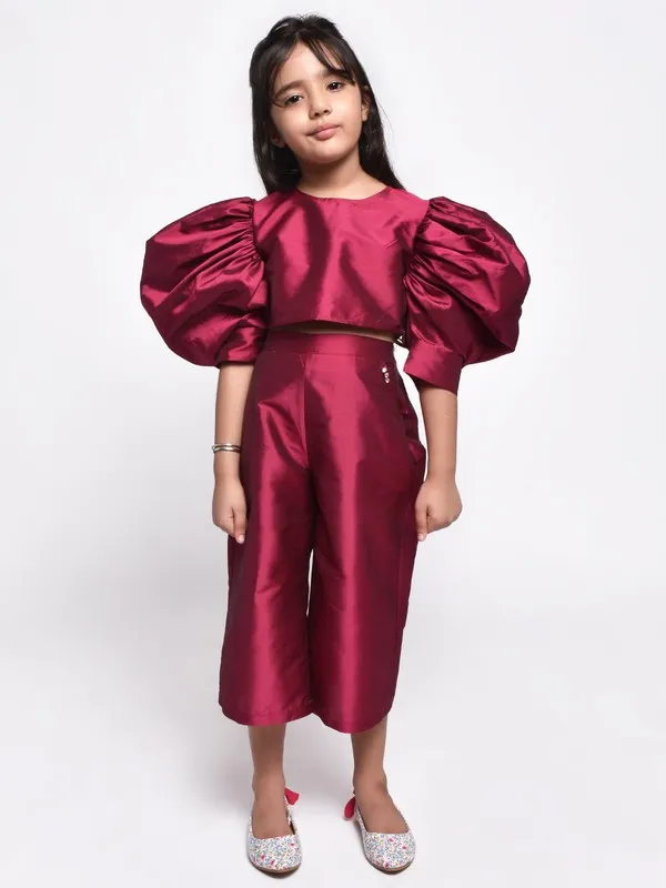 Wine_Solid_Self-Design_Top_&_Pant_Set_for_Girls_–_Elegant_&_Comfortable_Everyday_Wear