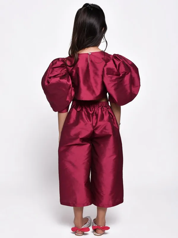 Wine_Solid_Self-Design_Top_&_Pant_Set_for_Girls_–_Elegant_&_Comfortable_Everyday_Wear