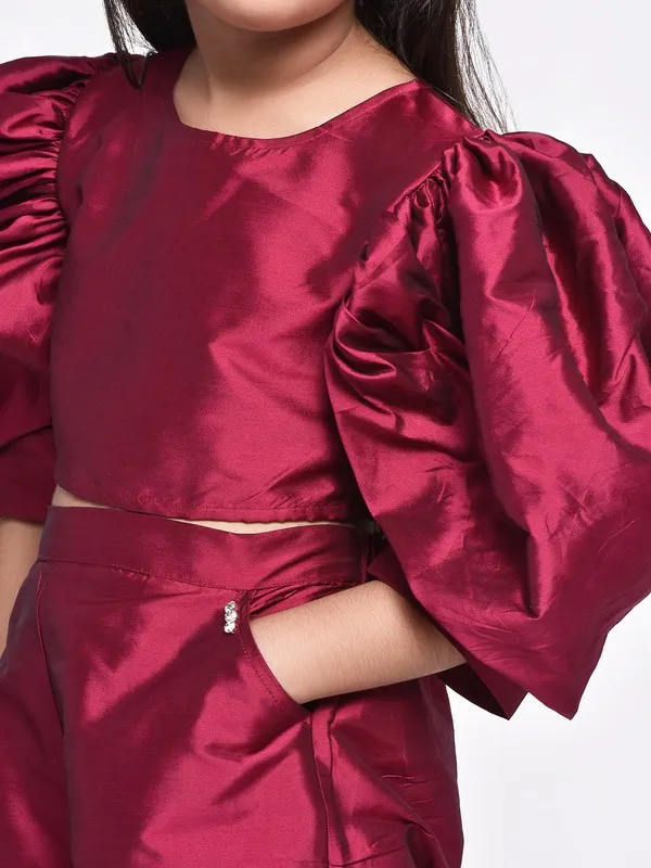 Wine_Solid_Self-Design_Top_&_Pant_Set_for_Girls_–_Elegant_&_Comfortable_Everyday_Wear