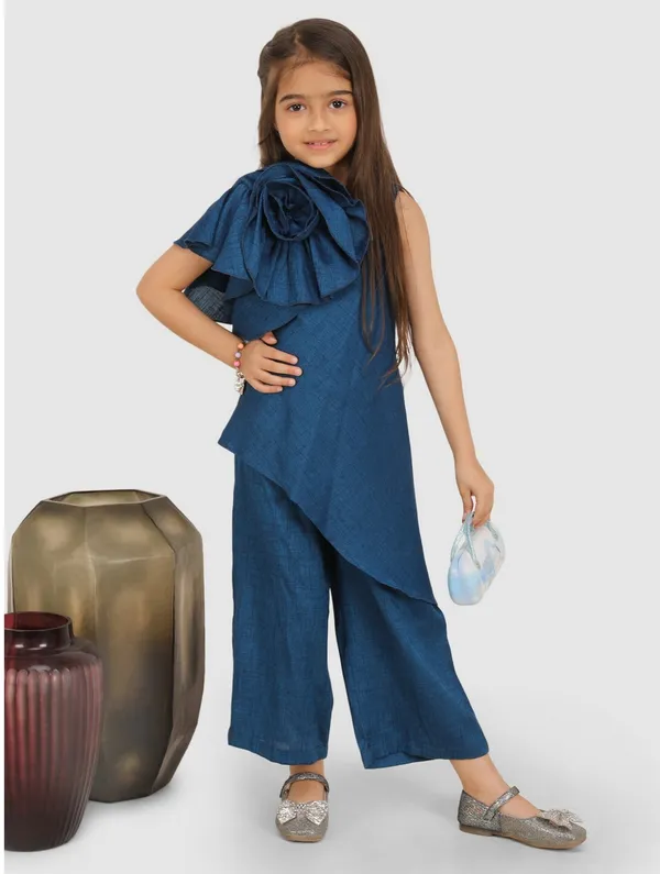Chic_Blue_Solid_Casual_Top_&_Pant_Set_for_Girls_–_Effortless_Style_&_Comfort