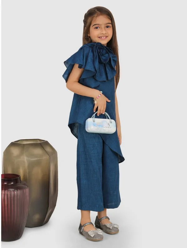 Chic_Blue_Solid_Casual_Top_&_Pant_Set_for_Girls_–_Effortless_Style_&_Comfort