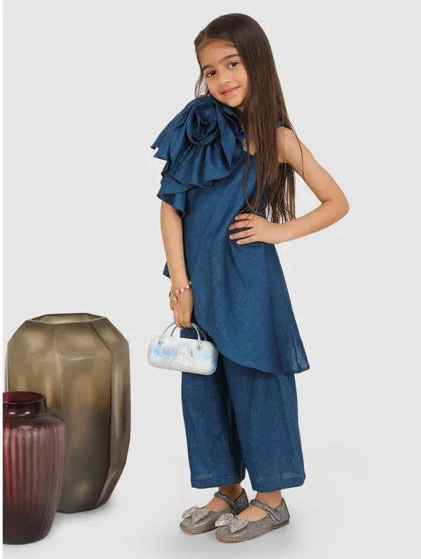 Chic_Blue_Solid_Casual_Top_&_Pant_Set_for_Girls_–_Effortless_Style_&_Comfort