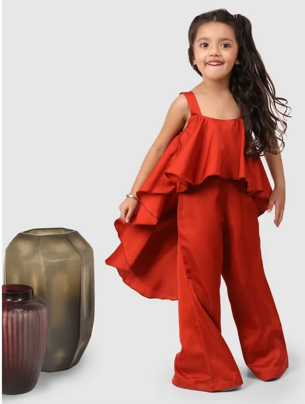 Brown_Premium_Quality_Solid_Jumpsuit_For_Girls