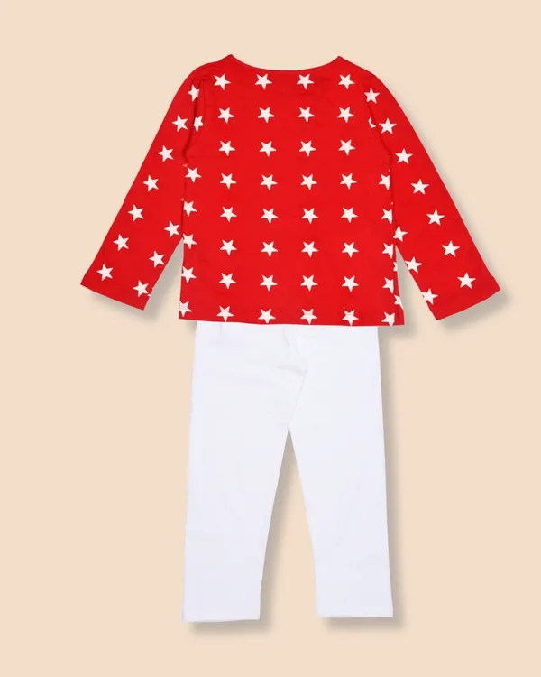 Kids_Premium_Cotton_Full_Sleeves_Star_Printed_Tshirt_&_Pyjama_Set_-_Red_&_White