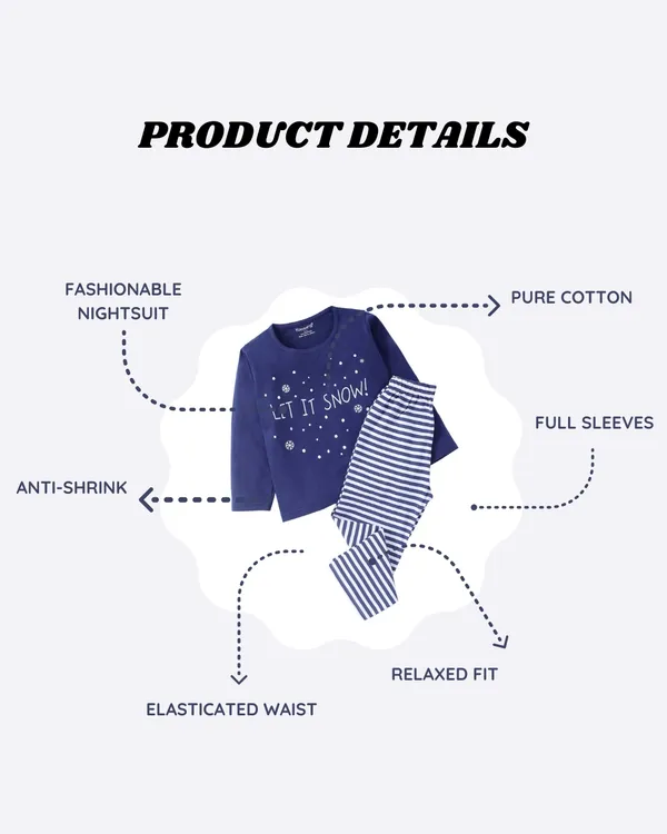 Kids_Premium_Cotton_Full_Sleeves_Typographic_Printed_Tshirt_&_Pyjama_Set_-_Navy_Blue