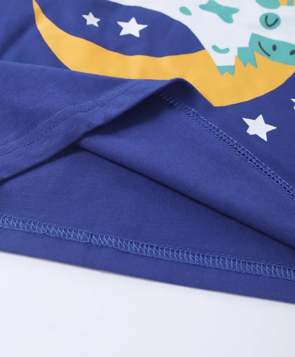 Kids_Premium_Cotton_Half_Sleeves_Printed_Tshirt_&_Pyjama_Set_-_Blue