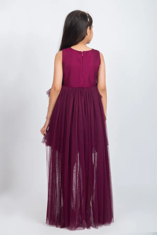 Wine_Premium_Quality_Dress_For_Kids_Girls