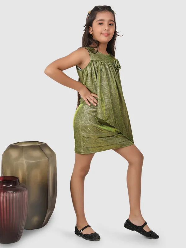 Jelly_Jones__knee_length_glitter_Dress_Green