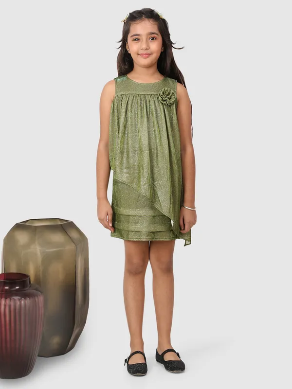 Jelly_Jones__knee_length_glitter_Dress_Green