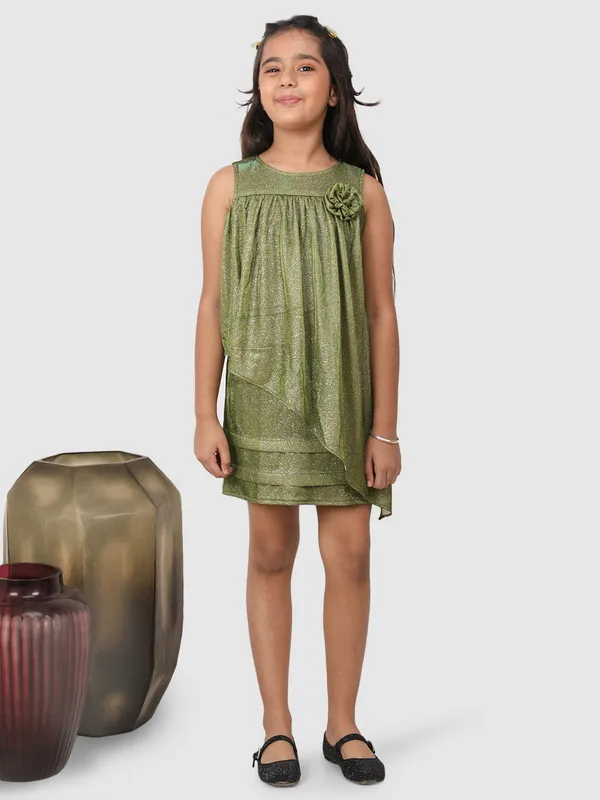 Jelly_Jones__knee_length_glitter_Dress_Green
