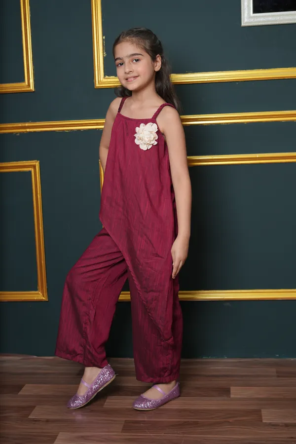 Jelly_Jones_Maroon_Asymmetric_Jumpsuit_with_flower