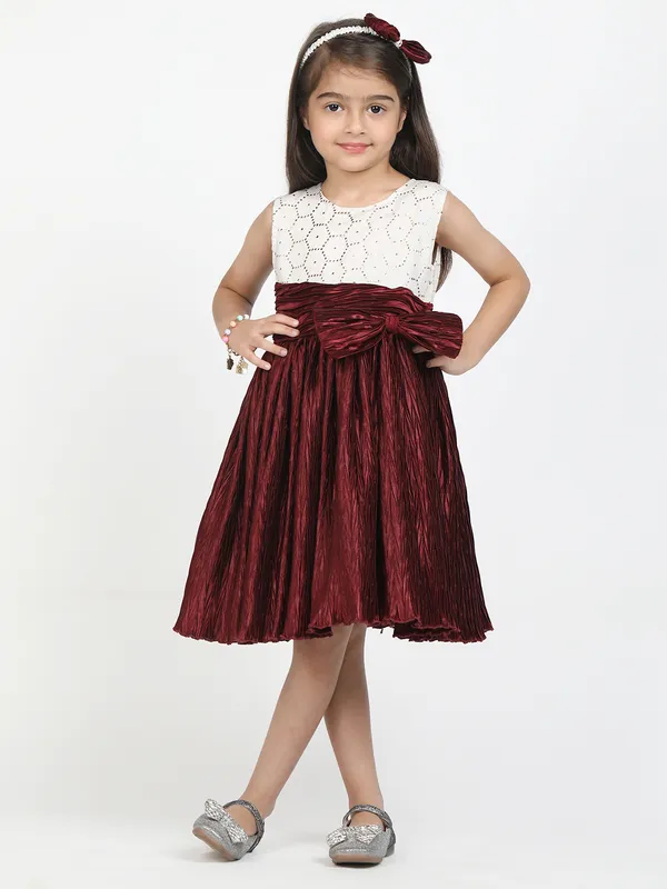 Jelly_Jones__Dress_with_sequance_torso_&_hair_band_-Maroon