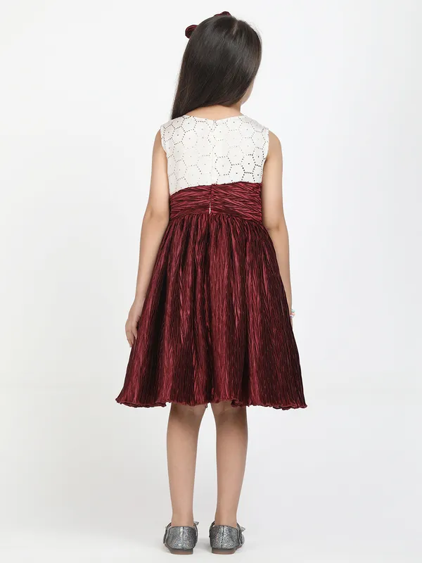Jelly_Jones__Dress_with_sequance_torso_&_hair_band_-Maroon