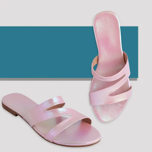 ACKNEW_Pink_colour_Cross_Flats_Sandal_for_Women_and_Girls_|_Women_Ethnic_Flats_Footwear_for_Women_|_Fancy_&_Stylish_Slippers_for_Party_&_Formal_Wear