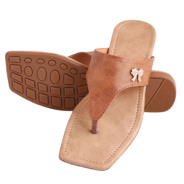 Acknew_Beige_Colour_Stylish,Premium_&_Fantastic_Pattern__Flat_Slipper_For_Women_&_Girls__|_Stylish_And_Comfortable_Casual_Sandal_|_Women's_Footwear_|Girls_Footwear