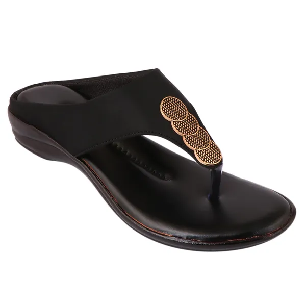 Acknew_Black_Colour_Flat_Slipper_For_Women_&_Girls__|_Stylish_And_Comfortable_Casual_Sandal_|_Women's_Footwear_|Girls_Footwear