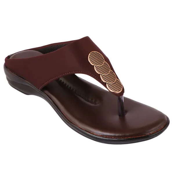 Acknew_Brown_Colour_Flat_Slipper_For_Women_&_Girls__|_Stylish_And_Comfortable_Casual_Sandal_|_Women's_Footwear_|Girls_Footwear