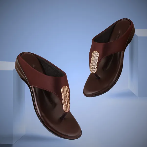 Acknew_Brown_Colour_Flat_Slipper_For_Women_&_Girls__|_Stylish_And_Comfortable_Casual_Sandal_|_Women's_Footwear_|Girls_Footwear