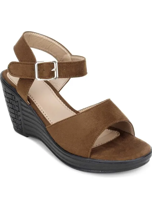 Acknew_Brown_Colour__Women's_Fashion_Wedges_Sandal_|Synthetic_Leather,_Comfortable_&_Stylish_Wedges_|_Ideal_for_Casual_&_Formal_Occasions