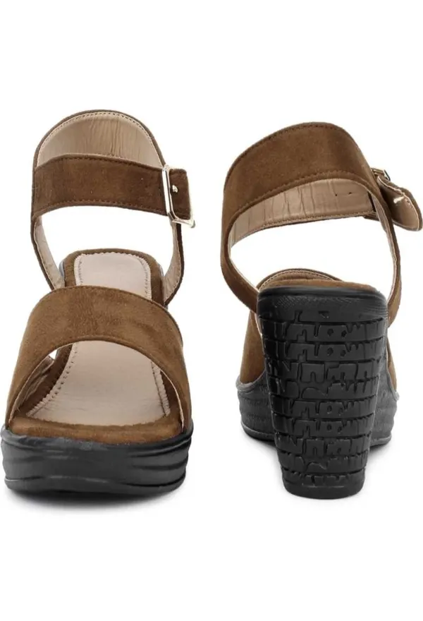 Acknew_Brown_Colour__Women's_Fashion_Wedges_Sandal_|Synthetic_Leather,_Comfortable_&_Stylish_Wedges_|_Ideal_for_Casual_&_Formal_Occasions
