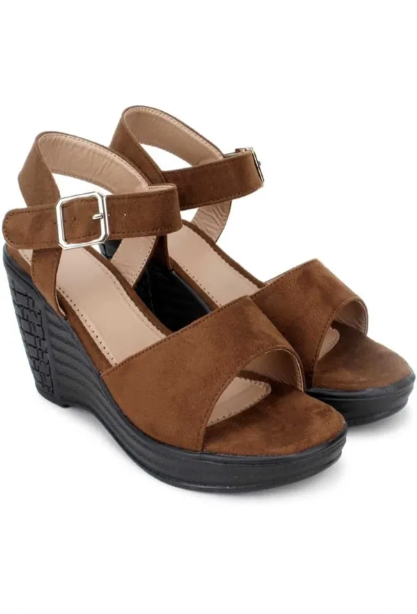 Acknew_Brown_Colour__Women's_Fashion_Wedges_Sandal_|Synthetic_Leather,_Comfortable_&_Stylish_Wedges_|_Ideal_for_Casual_&_Formal_Occasions