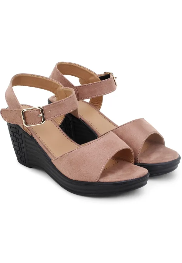 Acknew_Pink_Colour__Women's_Fashion_Wedges_Sandal_|Synthetic_Leather,_Comfortable_&_Stylish_Wedges_|_Ideal_for_Casual_&_Formal_Occasions