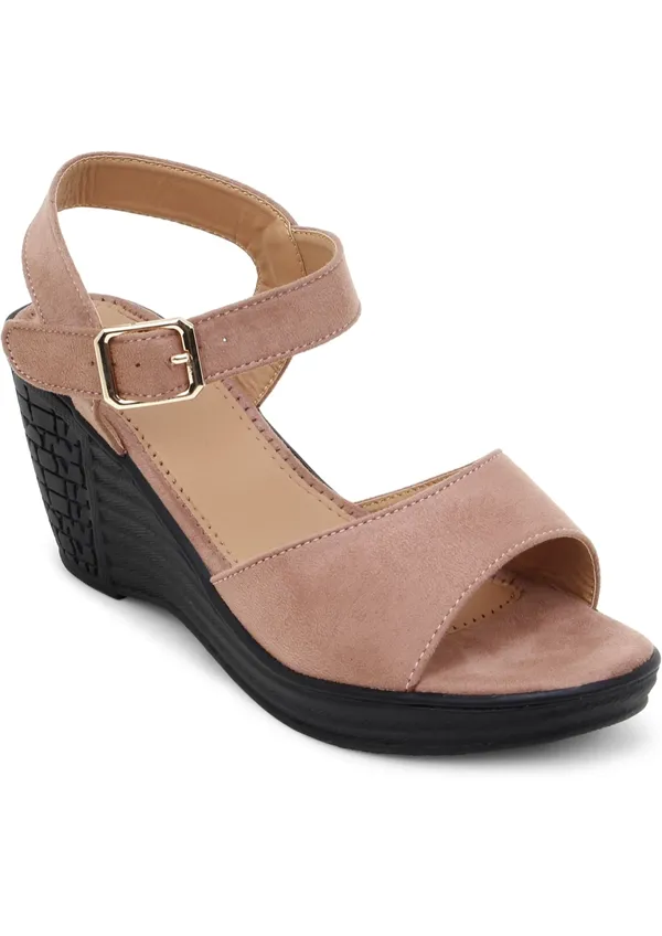 Acknew_Pink_Colour__Women's_Fashion_Wedges_Sandal_|Synthetic_Leather,_Comfortable_&_Stylish_Wedges_|_Ideal_for_Casual_&_Formal_Occasions
