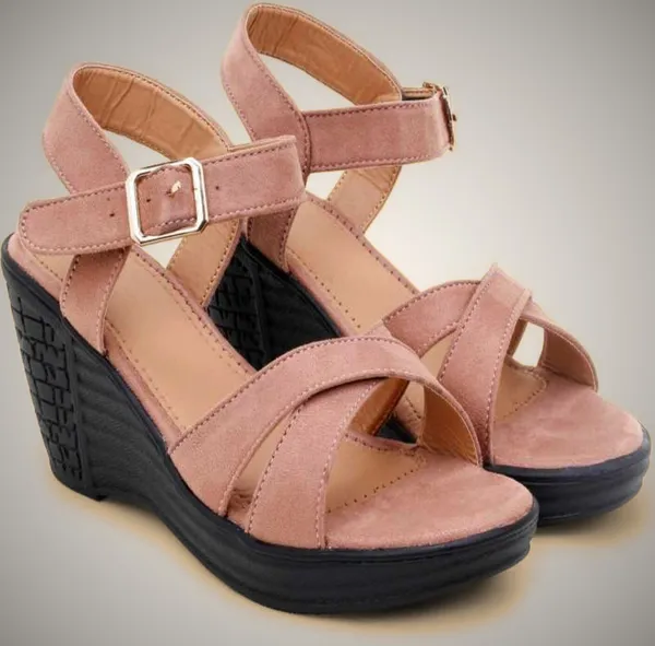 Acknew_Pink_Colour__Women's_Fashion_Wedges_Sandal_|Synthetic_Leather,_Comfortable_&_Stylish_Wedges_|_Ideal_for_Casual_&_Formal_Occasions