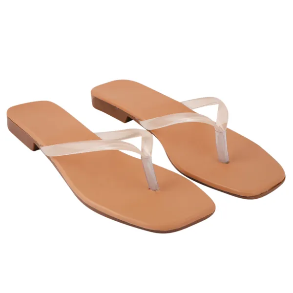Beige_Colour_Casual_Flat_Slippers_Women_And_Girls_for_Daily_Use