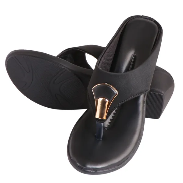 Black_Premium_Synthetic_Mid_Heel_Sandal_For_Women_&_Girls