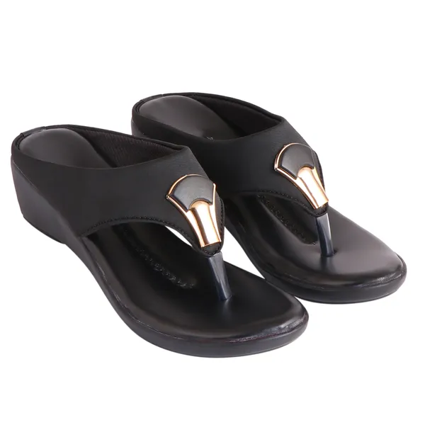 Black_Premium_Synthetic_Mid_Heel_Sandal_For_Women_&_Girls
