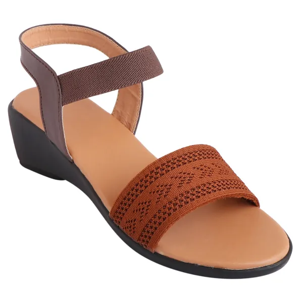 Brown_Premium_Synthetic_Low_Heel_Sandals_For_Women's_&_Girls