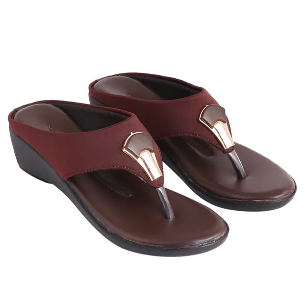 Brown_Premium_Synthetic_Mid_Heel_Sandal_For_Women_&_Girls
