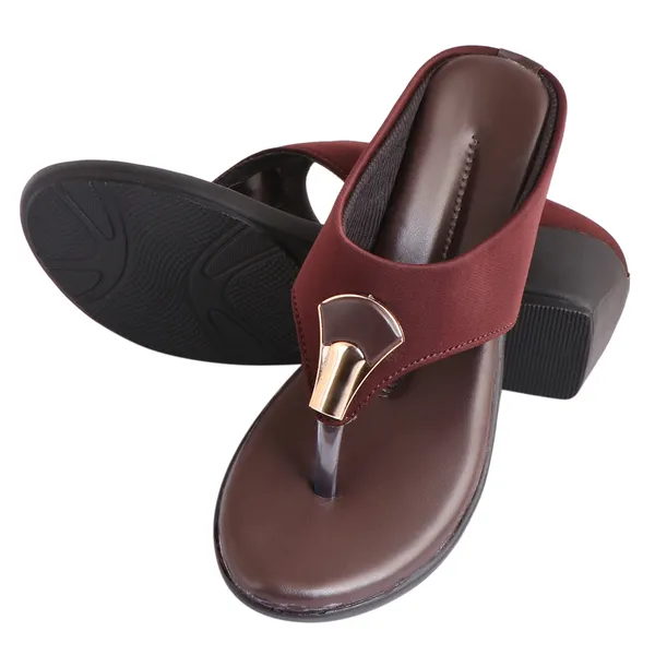 Brown_Premium_Synthetic_Mid_Heel_Sandal_For_Women_&_Girls