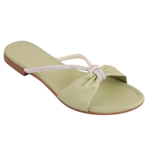 Green_Colour_Casual_Flat_Slippers_For_Women