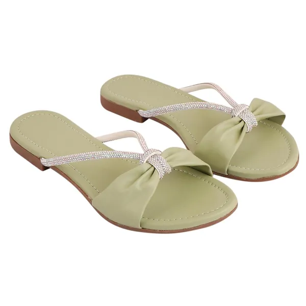 Green_Colour_Casual_Flat_Slippers_For_Women
