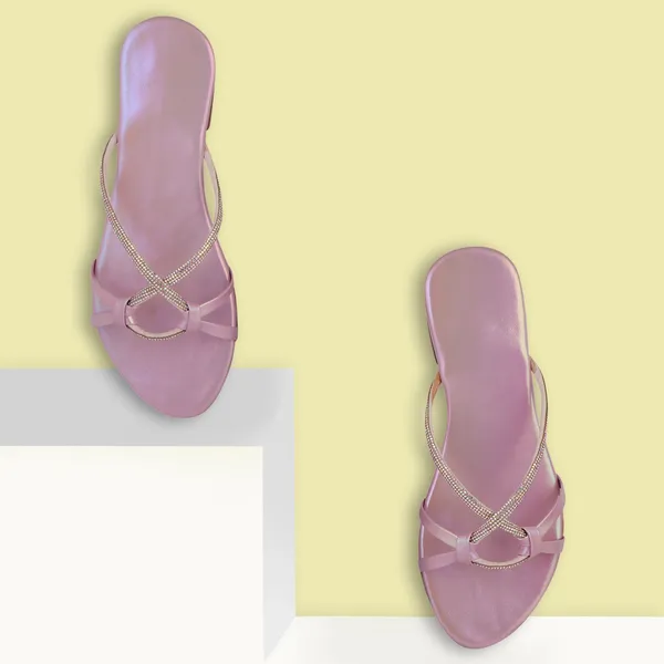 Pink_Premium_Synthetic_Flat_Sandal_For_Women