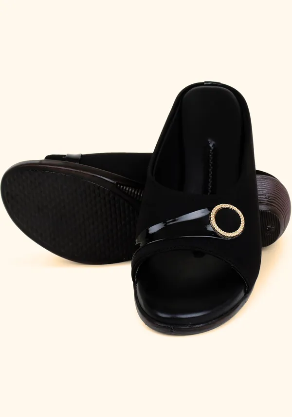 Black_Premium_Synthetic_Low_Heel_Sandal_For_Women