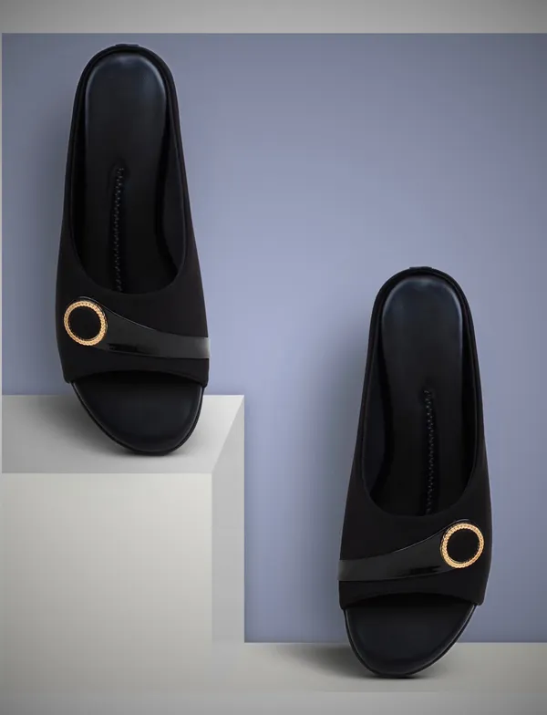 Black_Premium_Synthetic_Low_Heel_Sandal_For_Women