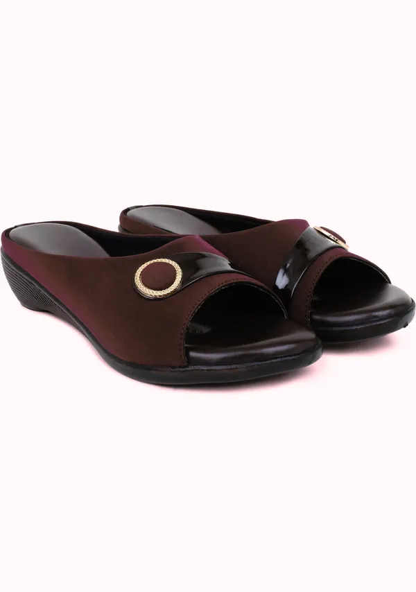 Brown_Premium_Synthetic_Low_Heel_Sandal_For_Women