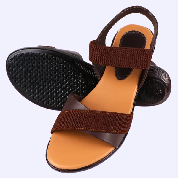Brown_Premium_Synthetic_Low_Heel_Sandal_For_Women