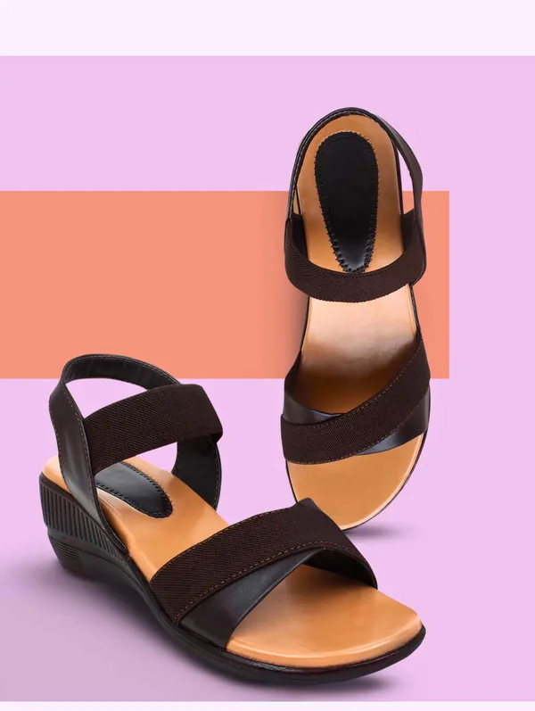 Brown_Premium_Synthetic_Low_Heel_Sandal_For_Women