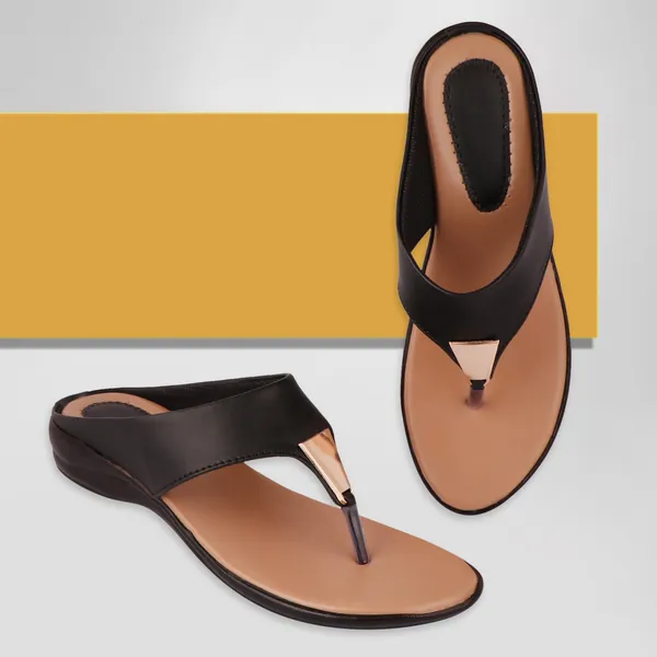 Black_Premium_Synthetic_Low_Heel_Sandal_For_Women
