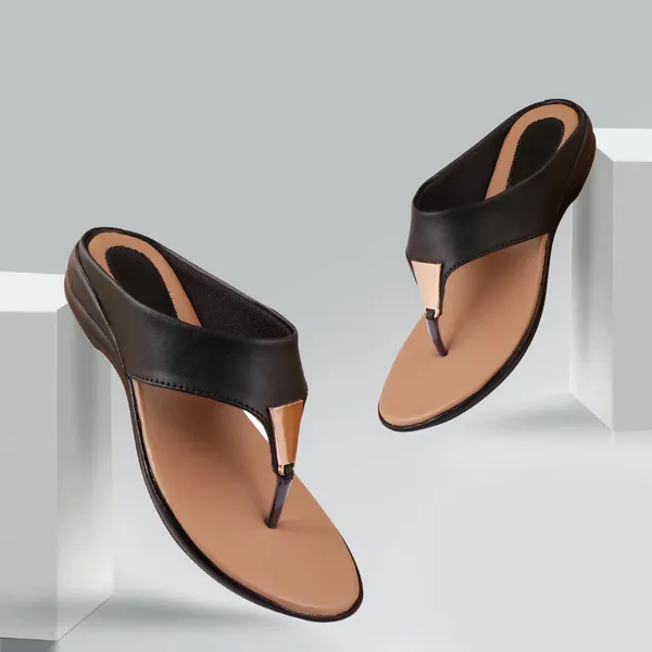 Black_Premium_Synthetic_Low_Heel_Sandal_For_Women