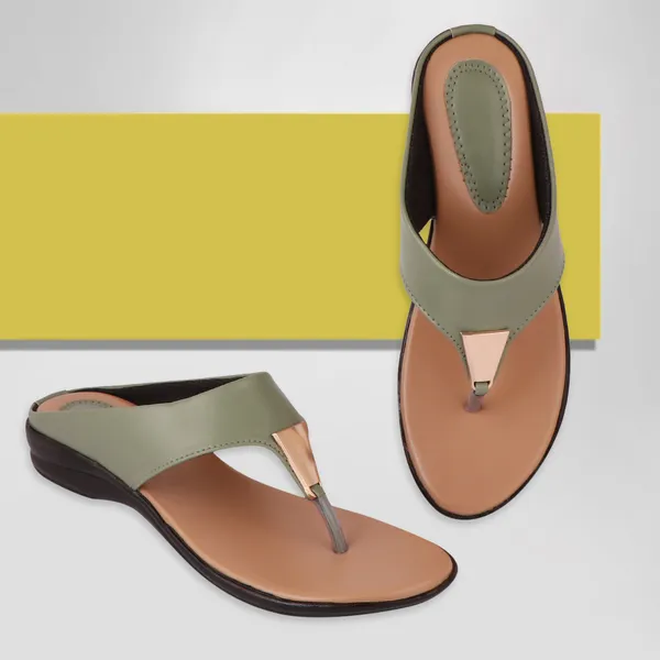 Green_Premium_Synthetic_Low_Heel_Sandal_For_Women