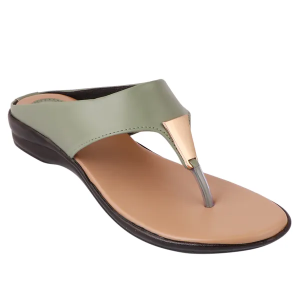 Green_Premium_Synthetic_Low_Heel_Sandal_For_Women