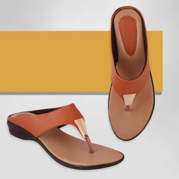 Tan_Premium_Synthetic_Low_Heel_Sandal_For_Women