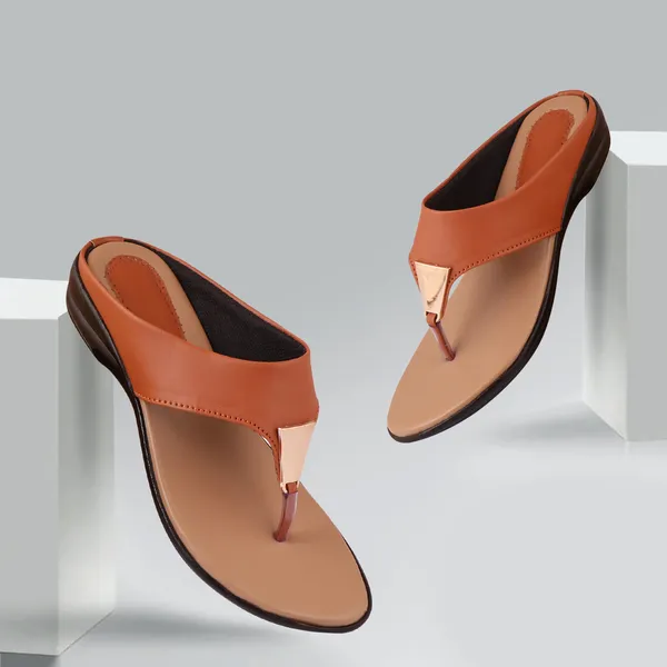 Tan_Premium_Synthetic_Low_Heel_Sandal_For_Women