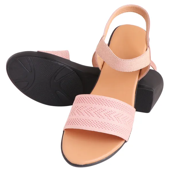 Pink_Premium_Synthetic_Low_Heel_Sandals_For_Women's_&_Girls