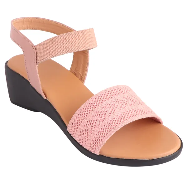 Pink_Premium_Synthetic_Low_Heel_Sandals_For_Women's_&_Girls